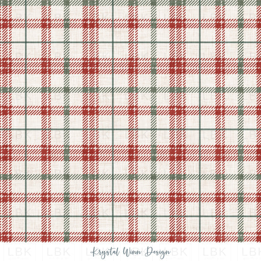 Christmas Faux Flannel Plaid Stocking