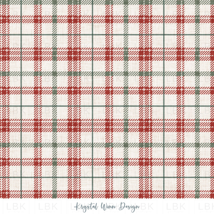 Christmas Faux Flannel Plaid Stocking