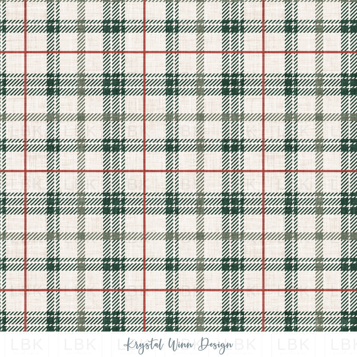 Christmas Faux Flannel Plaid Tree