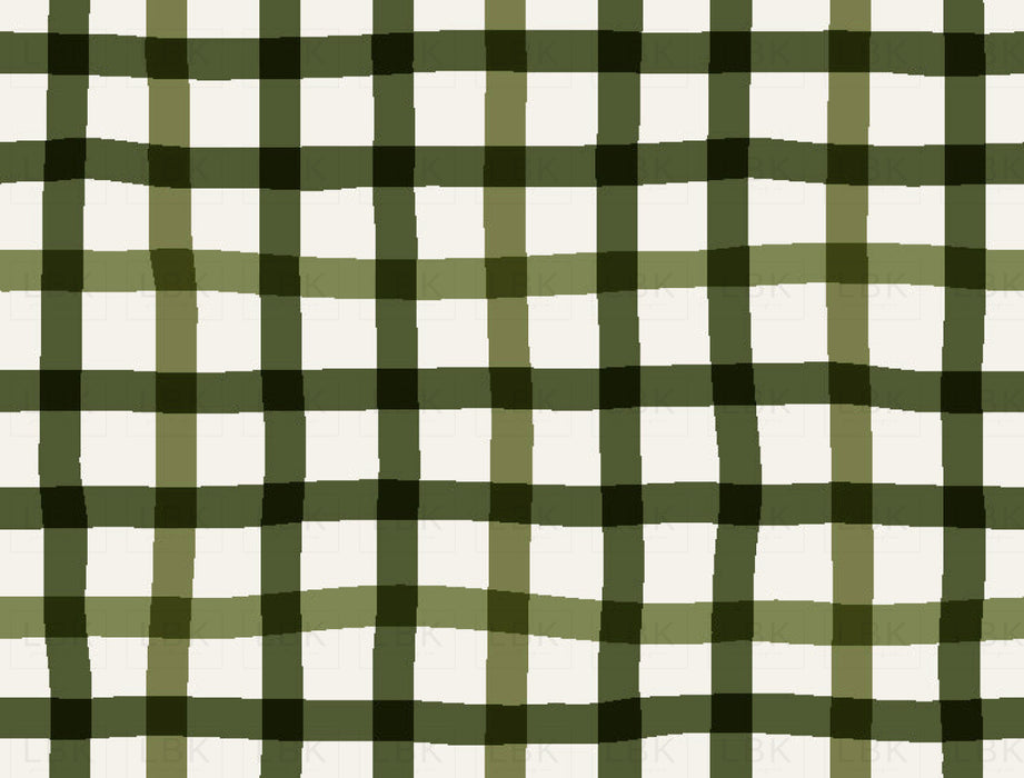 Christmas Green Wobbly Gingham