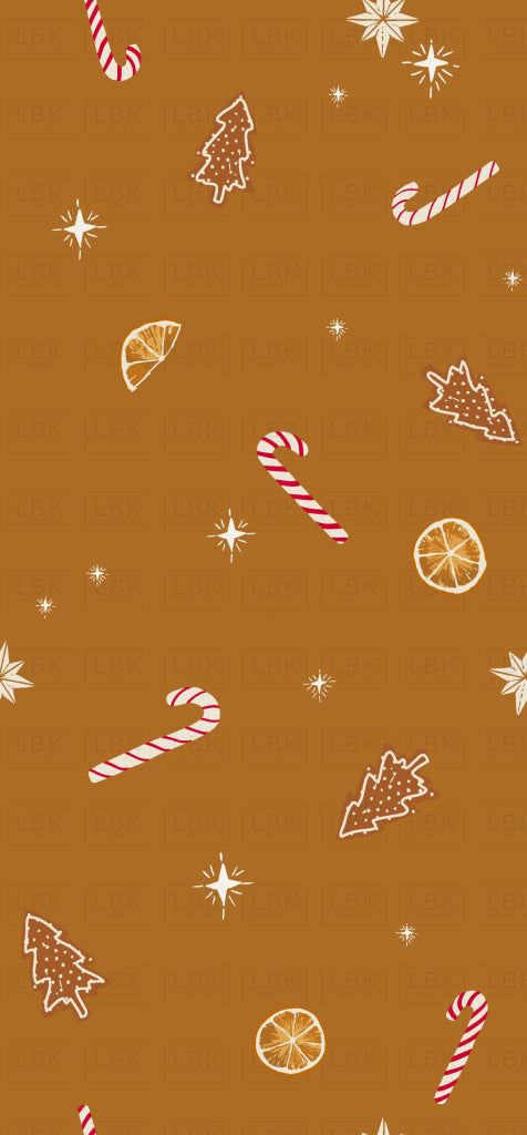 Christmas Holiday Treats Gingerbread Background