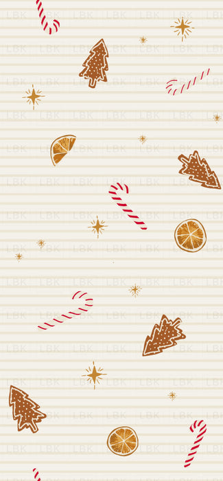 Christmas Holiday Treats - Striped Background