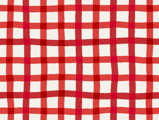 Christmas Red Wobbly Gingham