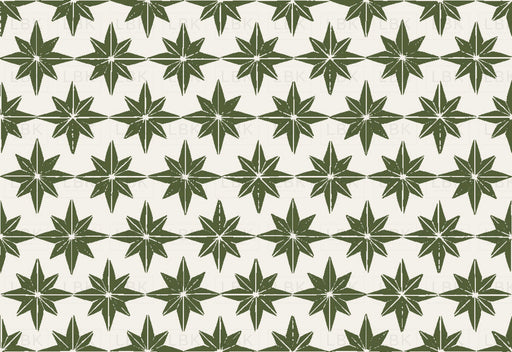 Christmas Star Tiles In Green