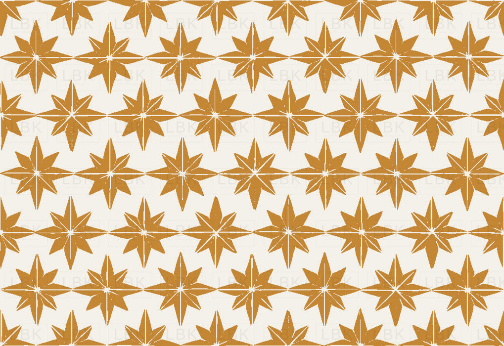 Christmas Star Tiles On Golden Yellow