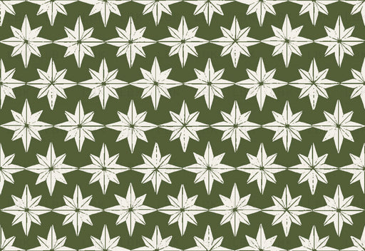 Christmas Star Tiles On Green