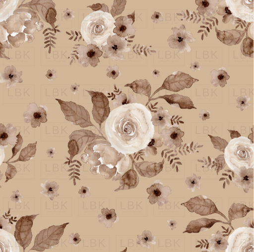 Cocoa Floral On Caramel