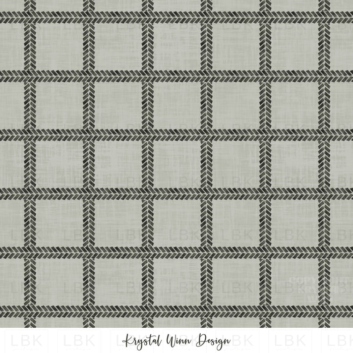 Construction Crew Tire Track Plaid Grey