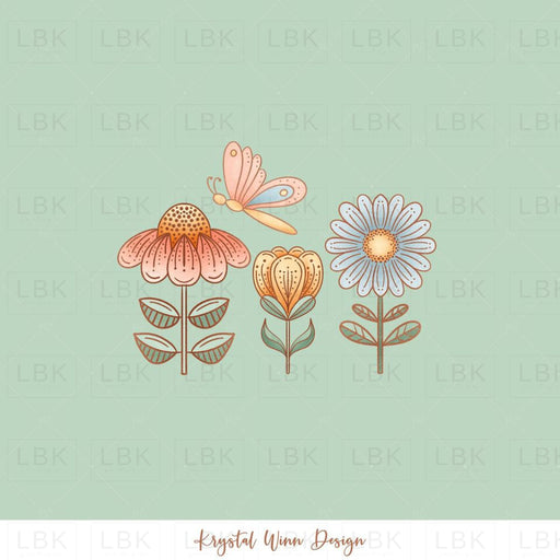 Cottontail Panel- Flowers