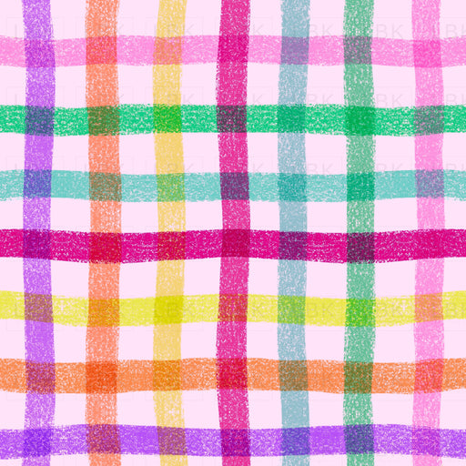 Crayon multi plaid light pink
