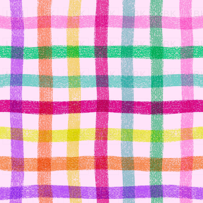 Crayon multi plaid light pink
