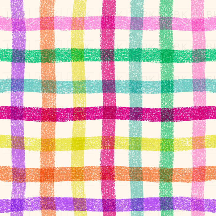 Crayon multi plaid pink light gray