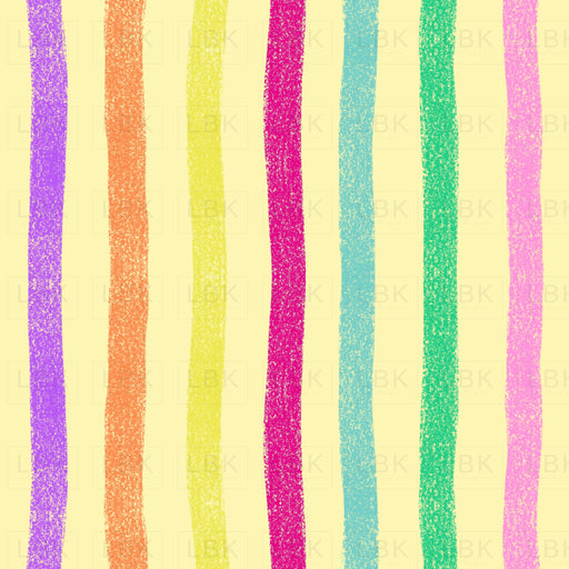 Crayon multi stripe post it yellow