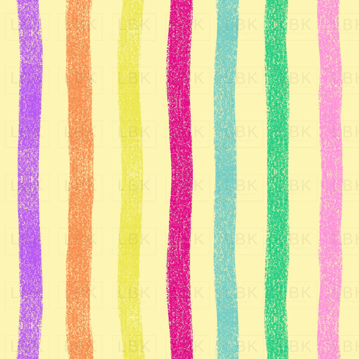 Crayon multi stripe post it yellow
