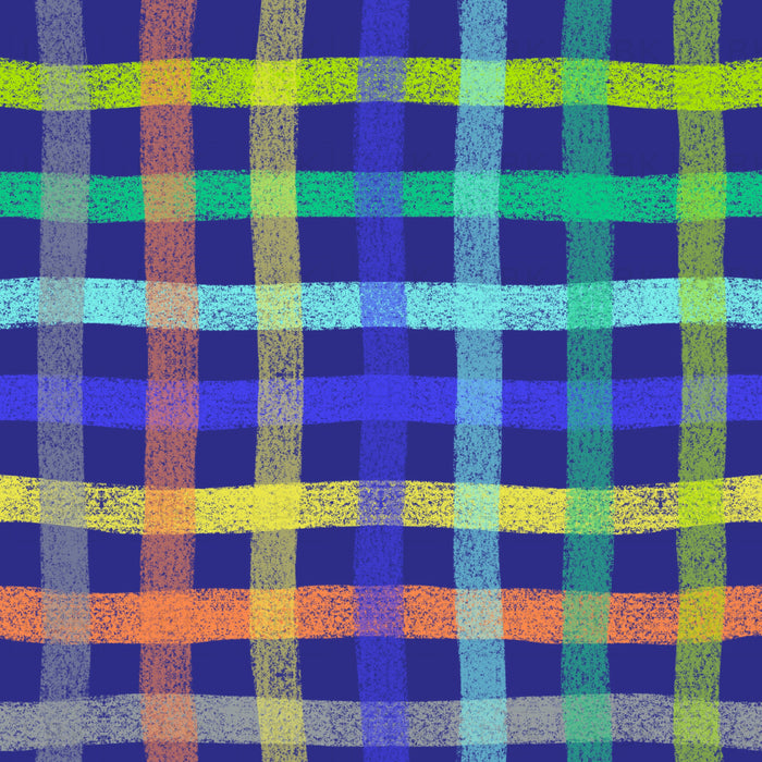 Crayon plaid multi blue graphite