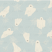 Cute Ghosts And Webs In Light Blue