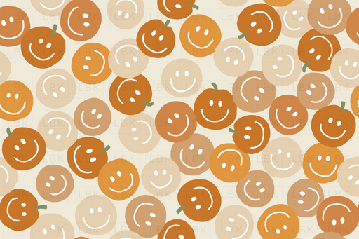 Cute Smiley Halloween Pumpkins In Oranges