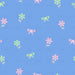 Daisies And Bows Pink Green On Blue