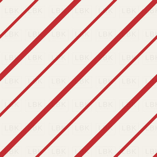 Diagonal Candy Stripes - Christmas Cane