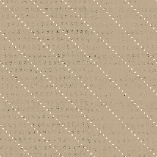 Diagonal Dotted Lines- Tan