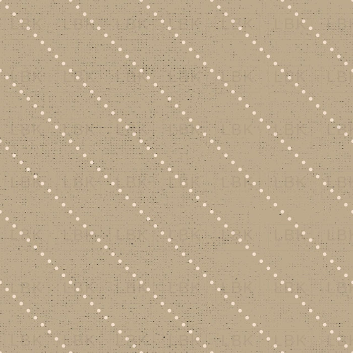 Diagonal Dotted Lines- Tan