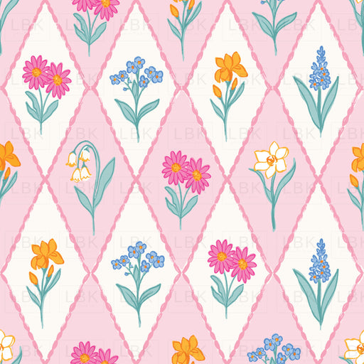 Diamond Wildflower Pink And White