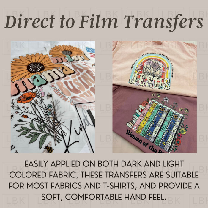 Direct To Film (Dtf) Transfers- Png Only