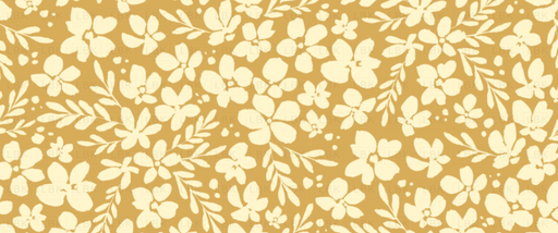 Ditsy Floral Silhouette Mustard