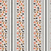 Ditsy Floral Vertical Stripe Orange and Black
