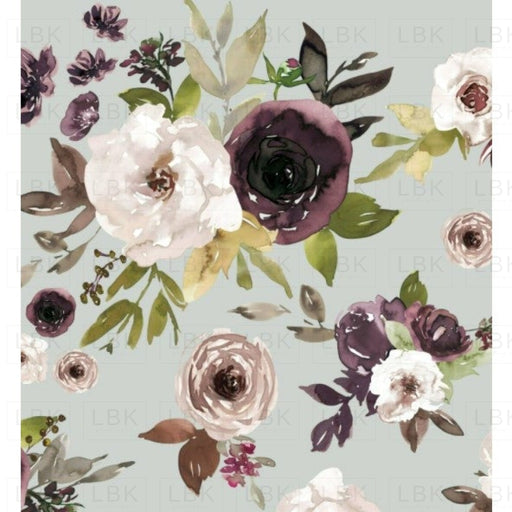 Dusty Plum Floral On Pumice