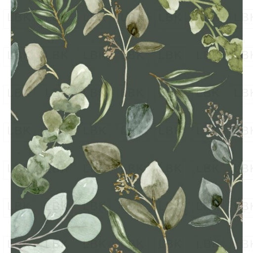 Earth Tone Eucalyptus On Olive Gray