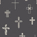 Easter Cross In Gray Charcoal