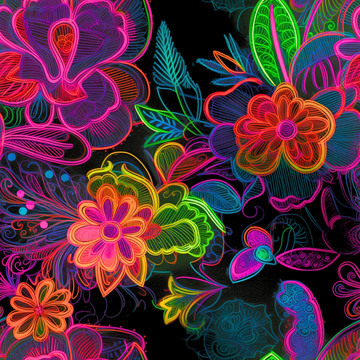 Exclusive Neon Flowers V6