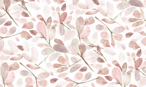Faded Watercolor Leaves - Blush