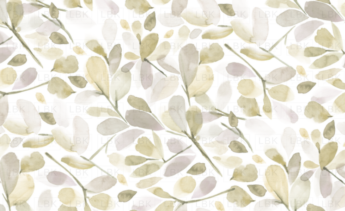 Faded Watercolor Leaves - Warm Yellow