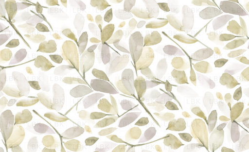 Faded Watercolor Leaves - Warm Yellow