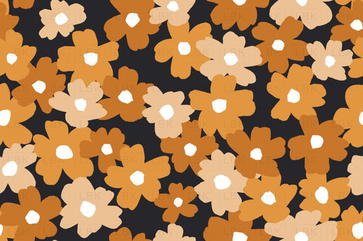 Fall Floral For Halloween Pumpkin Orange And Charcoal