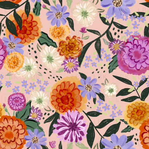 Fall floral on warm beige