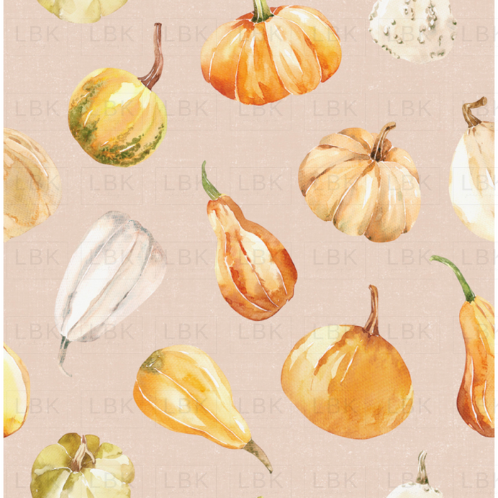 Fall Gourds On Blush Cream