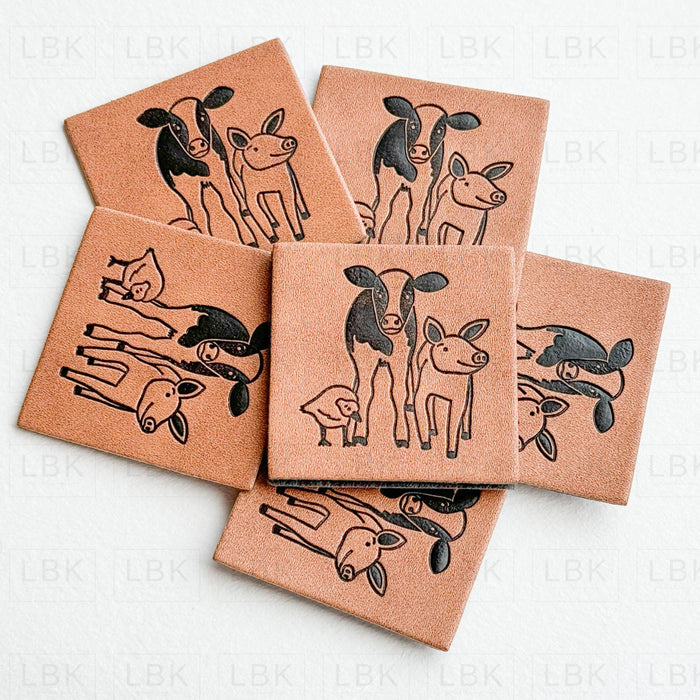 Farm Animal Faux Leather Patch