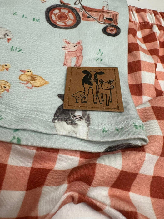 Farm Animal Faux Leather Patch