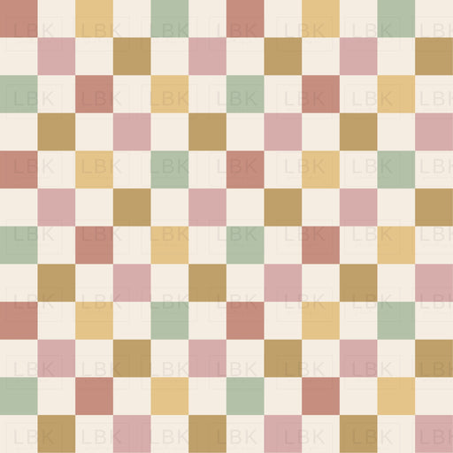 Festive Checker- Pink And Gold