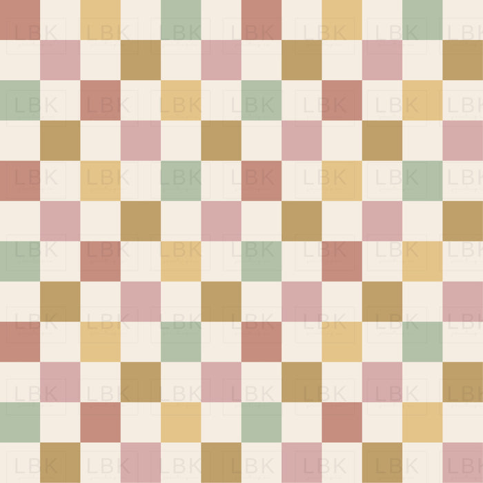 Festive Checker- Pink And Gold