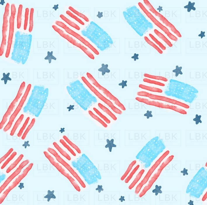 Flag toss light blue