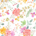 Floral Fall Watercolor White