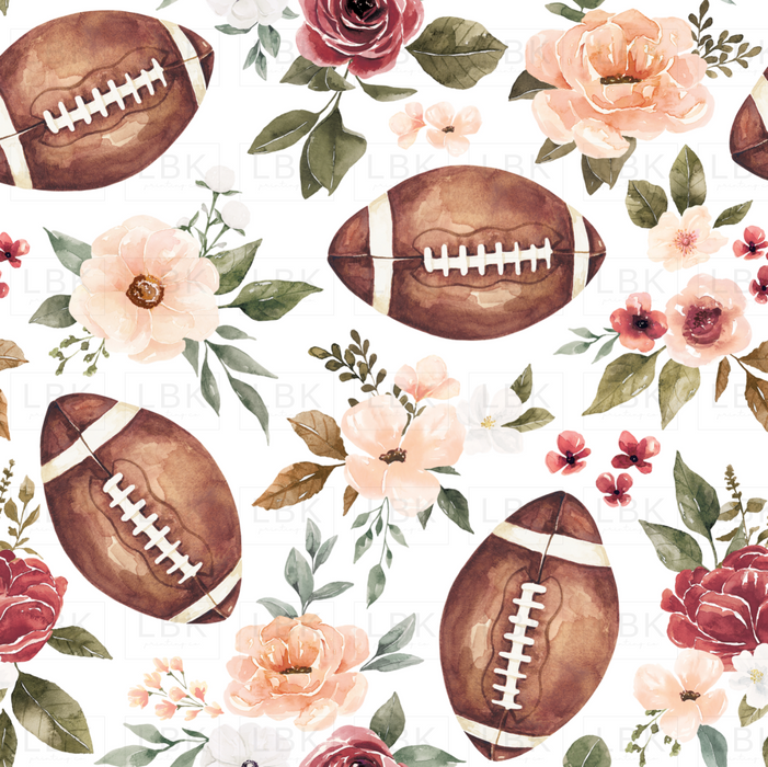 Floral Football White
