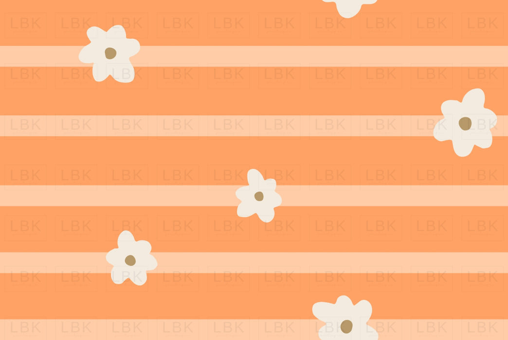 Floral Stripes Papaya Creampuff
