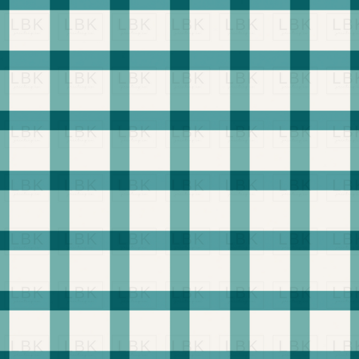 Forest And Frost Plaid Aqua Blue
