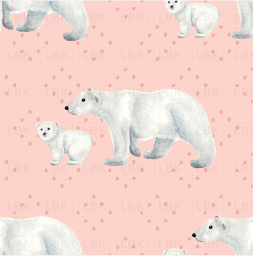 Forest And Frost Polar Bear Dots Pink