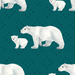 Forest And Frost Polar Bear Dots Teal